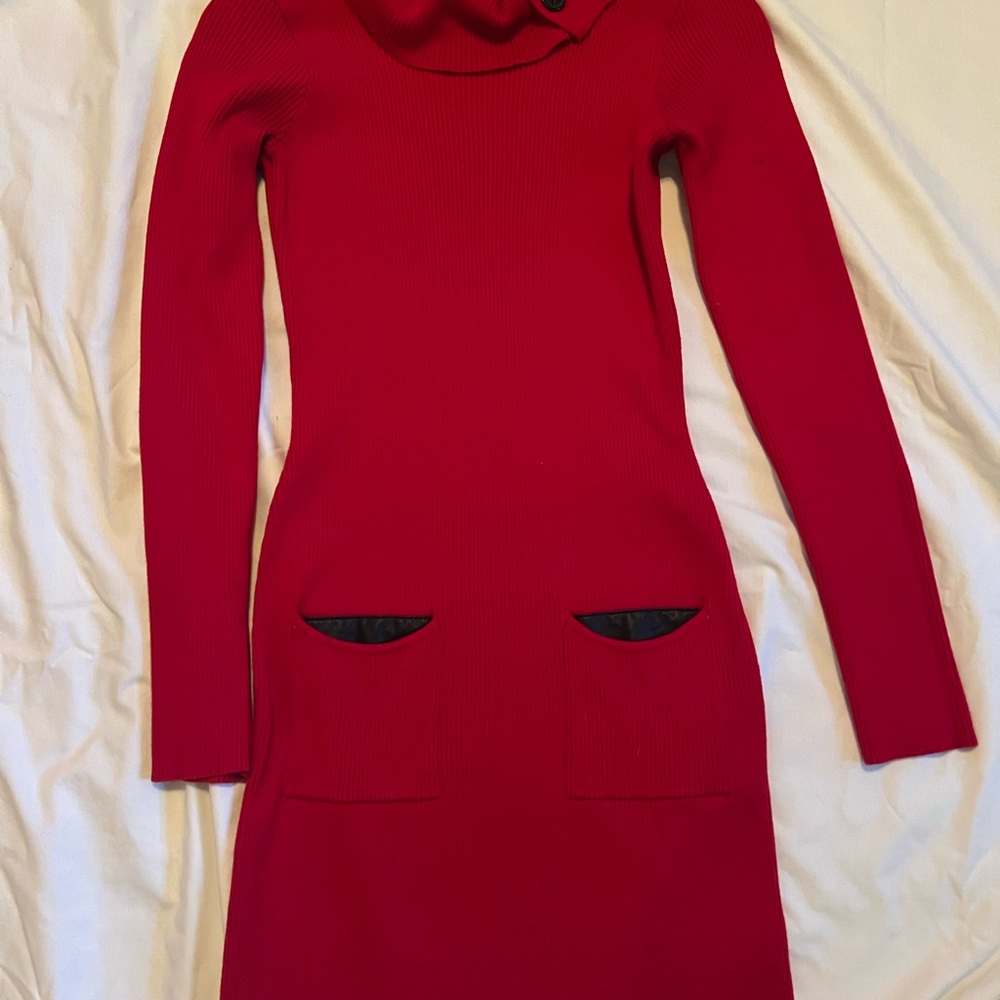 IZ Byer red sweater dress